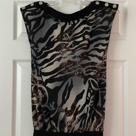 Zebra and leopard print blouse - Picture 1 of 7